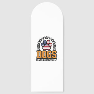 Dogs Make Me Happy Patriotic Paw Vintage Shirt Des Bookmarks