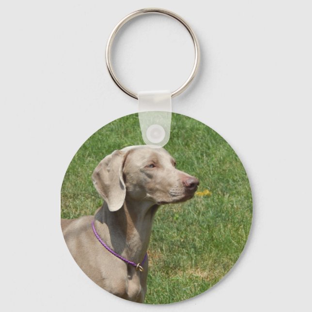 Dogs make our lives whole - Weimaraner Keychain (Front)