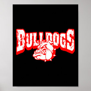 Dogs Mascot Back To School Team Spirit R Poster