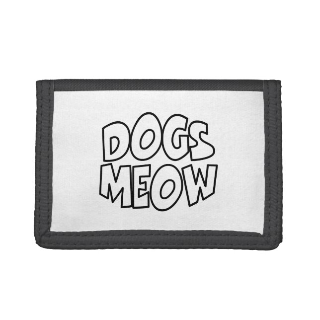 Dogs Meow Trifold Wallet (Front)