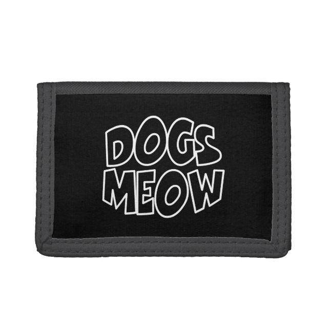 Dogs Meow Trifold Wallet (Front)