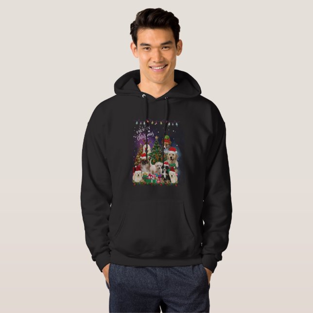dogs Merry christmas Light Hoodie (Front Full)