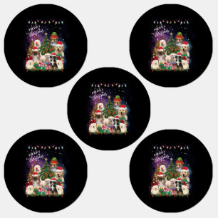 Dogs Merry Christmas Light Labels