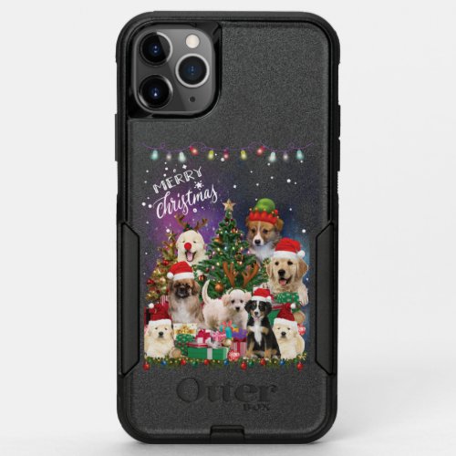 Dogs Merry Christmas Light OtterBox Commuter iPhone 11 Pro Max Case