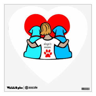 dog's mom wall sticker