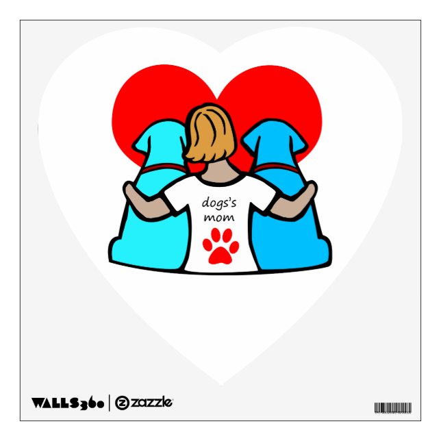 dog's mom wall sticker (Front)