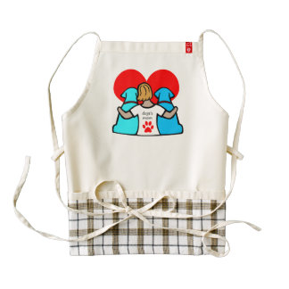 dog's mom zazzle HEART apron