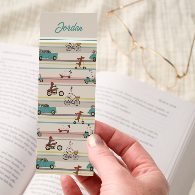 Dogs Moving in Vehicles Pattern Bookmarks (Hand)