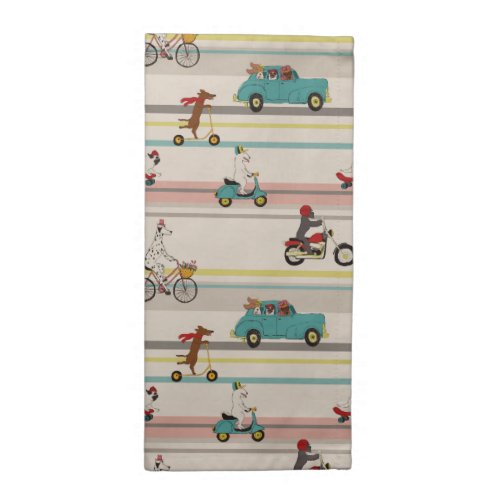 Dogs Moving in Vehicles Pattern Cloth Napkin