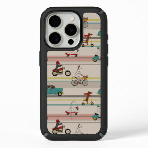 Dogs Moving in Vehicles Pattern iPhone 15 Pro Case
