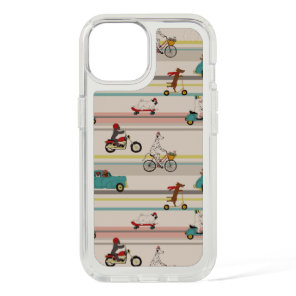 Dogs Moving in Vehicles Pattern iPhone 15 Case