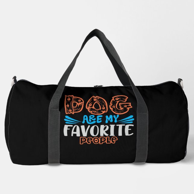 Dogs My Favorite People Duffle Bag (Front)
