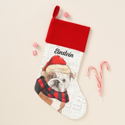 Dogs Name English Bulldog Christmas Stocking