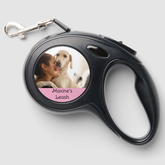 Dog's Name Leash Pink Photo Dog (Front)