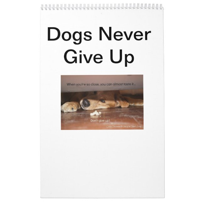 Dogs Never Give Up Calendar Storybook (Cover)