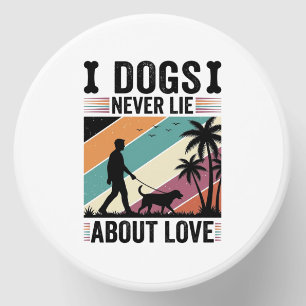 Dogs Never Lie About Love Vintage Walking Dog Desi Mini Candle Favors