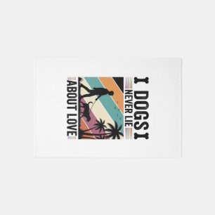 Dogs Never Lie About Love Vintage Walking Dog Desi Rug