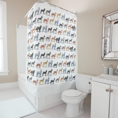 Dogs Of All Kinds Shower Curtain
