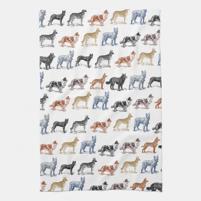 Dogs Of All Kinds Towel (Vertical)