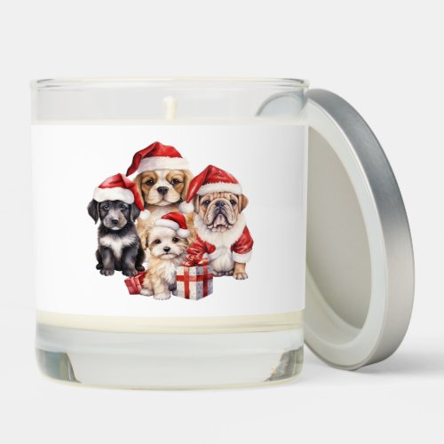 Dogs of Christmas cute dog lover  Scented Candle