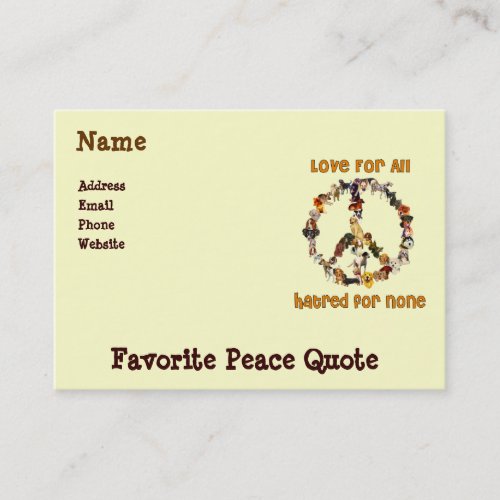 Dogs Of Peace Business Card Template