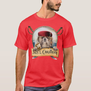 Dogs Of The Caribbean - Cute Beige Shih Tzu Pirate T-Shirt