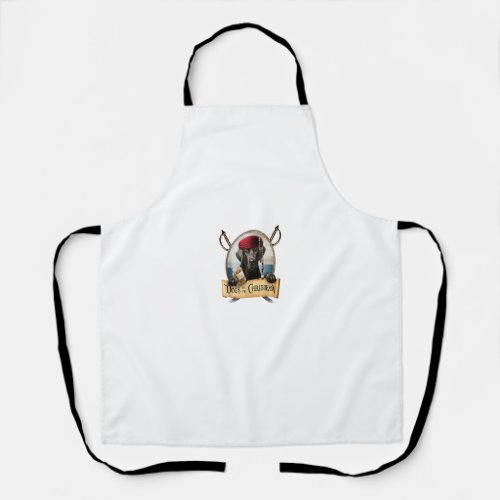 Dogs of the Caribbean _ Cute Black Labrador Pirate Apron