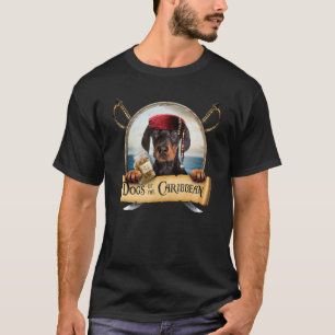 Dogs Of The Caribbean  Cute Doberman For Christmas T-Shirt