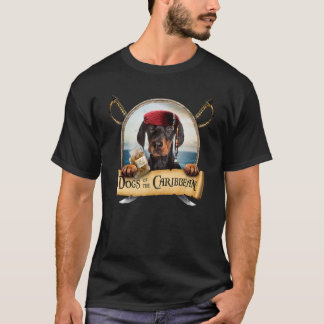 Dogs Of The Caribbean  Cute Doberman For Christmas T-Shirt