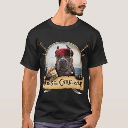 Dogs of the Caribbean _ Funny Beagle Puppy Pirate T_Shirt