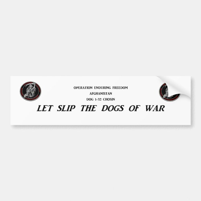 Dogs of War Bumper Sticker (Front)