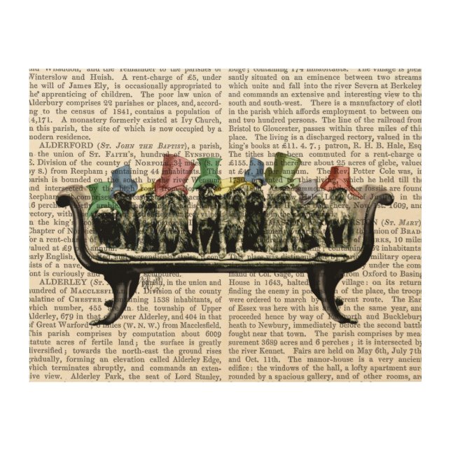 Dogs on Sofa Wood Wall Decor (Front)
