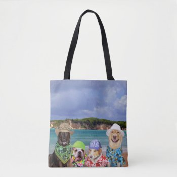 Dogs On The Beach Tote Bag by myrtieshuman at Zazzle