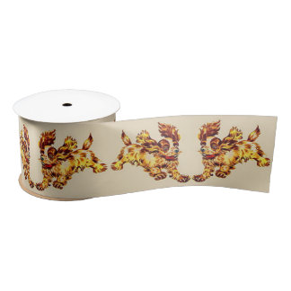 dogs on the run satin ribbon