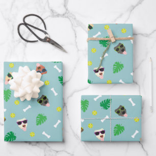 Dogs on Vacation Wrapping Paper Sheets