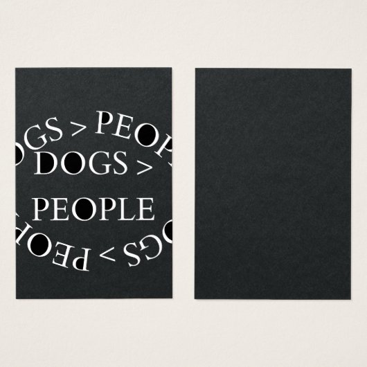 Dogs Over People – Funny Dog Quote (Front & Back)