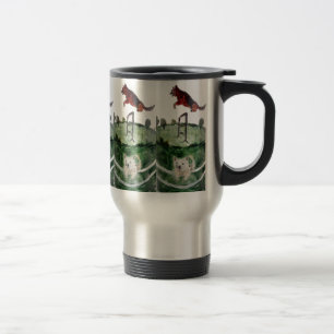 Dogs Painting Dog Agility Travel Mug