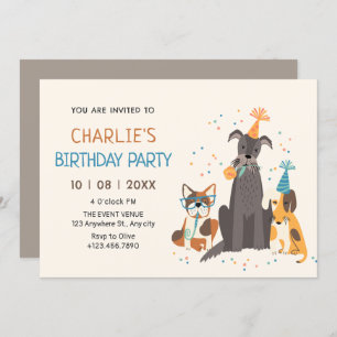 Dogs party invitation
