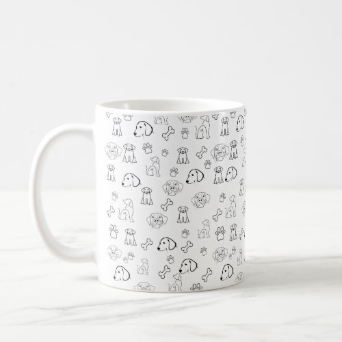Dogs Pattern Coffee Mug