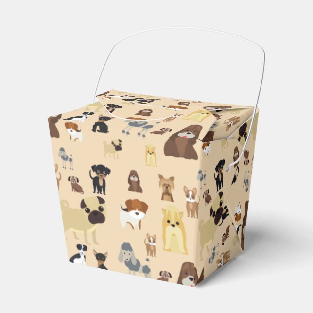 dogs pattern. favor boxes (Front Side)