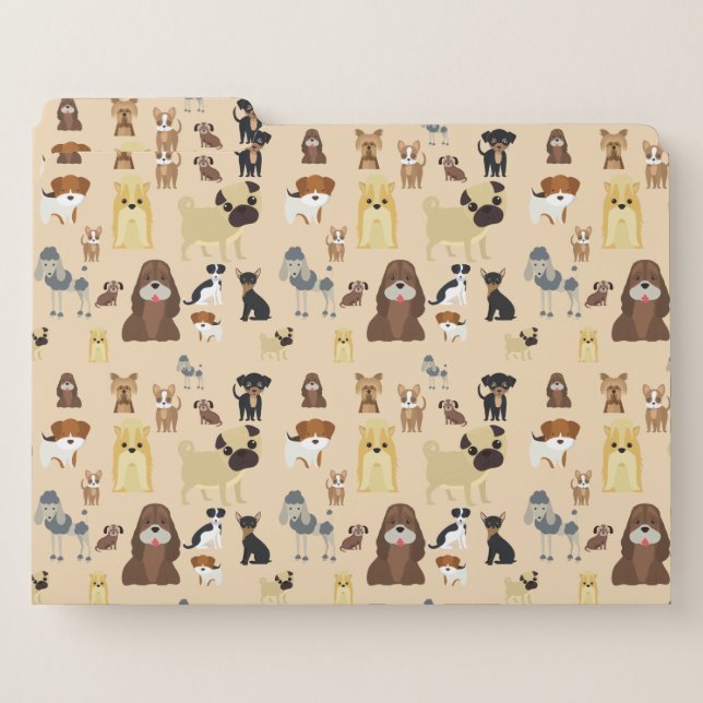 dogs pattern file folder (Front Left)