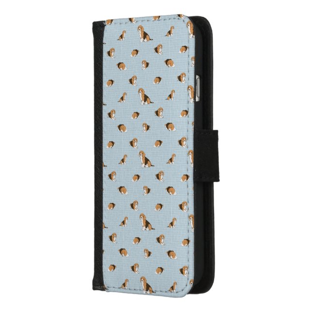 Dogs pattern iPhone wallet case (Left)