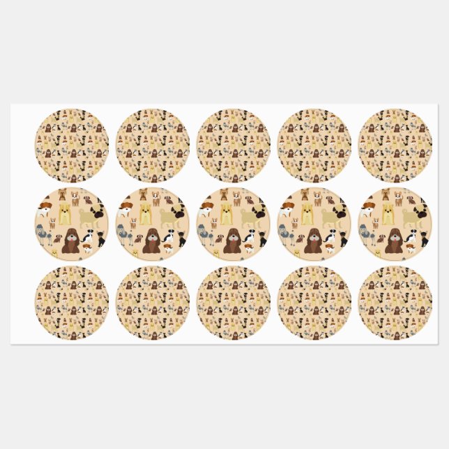 dogs pattern. labels (Sheet)