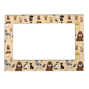 dogs pattern magnetic frame