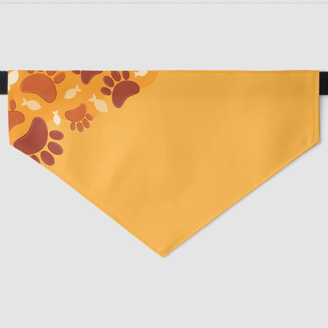 Dogs Pattern Monogrammed Pet Bandana Collar (Front)