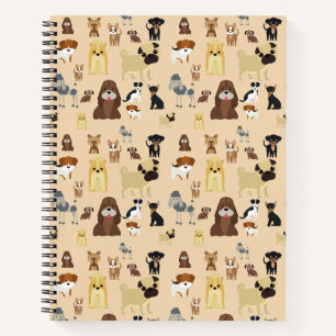 dogs pattern notebook