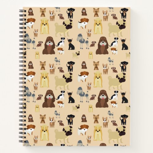 dogs pattern notebook