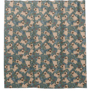 Dogs Pattern Shower Curtain