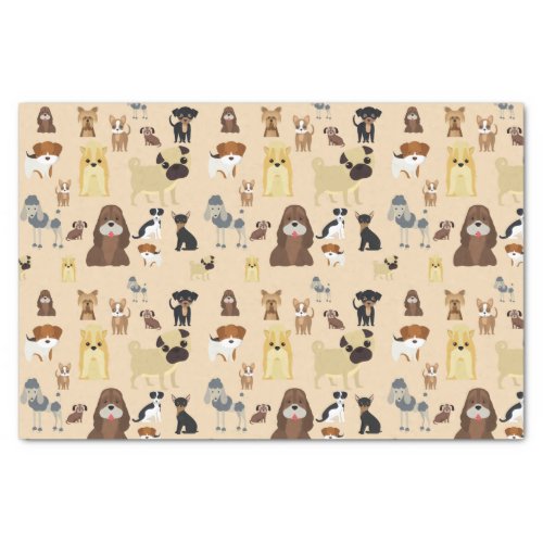 dogs pattern tissue paper