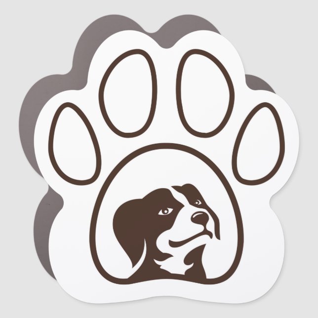 Dog's paw car magnet (Front)